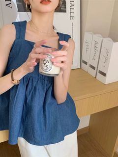 牛仔布蝴蝶結上衣64231699265666110