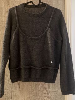 全新深灰色冷衫 細至中碼64224001447299110