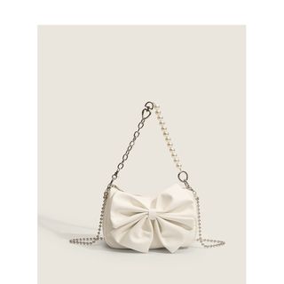 🈹 超仙奶白色蝴蝶結包包64224722554241110