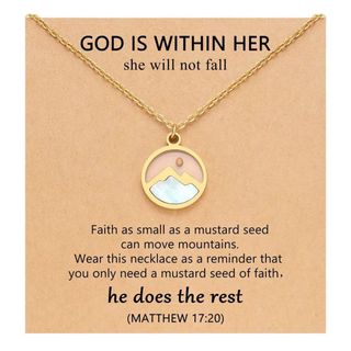 基督教頸鏈 （信心可以移山）3色選：金/銀/玫瑰金  $68/條64226038546179110