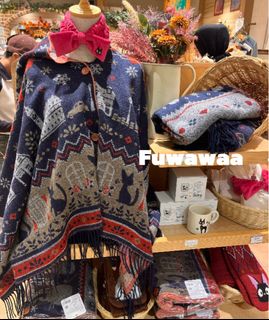三合一頸巾 魔女宅急便 哈爾移動城堡 披肩 膝蓋墊 龍貓 毛氈 冷氣氈 保暖 千與千尋 卡西火 流蘇圍巾 宮崎駿 吉卜力公園 日本64227016750466110