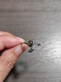 幻彩 黑歐泊 狐狸 戒指GR6464229676158721110