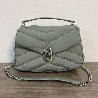 美國 Amazon Essentials 灰綠色棉布 鏈帶 單咩袋64225815899649110