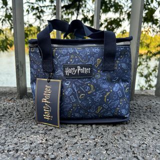 美國 HARRY POTTER 哈利波特 藍色印花帆布 箱型 手提袋64225815934081110