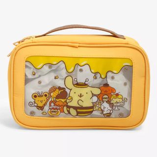 美國 HOP TOPIC X SANRIO POMPOMPURIN 布甸狗 黃色尼龍布 收納袋64222604500737110