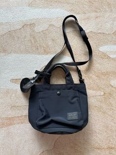 日本 Porter GirlTokyo Japan 深藍色 Navy 2Way 2 Way Two Way Logo Crossbody Bag  桶型袋 Bucket Bag 斜孭袋 斜咩袋 細袋仔 細袋 手挽 單肩 布袋 Tote Black Lowercase bag 布袋 l吉田 東京 大阪 Osaka 絕版64221140292737110