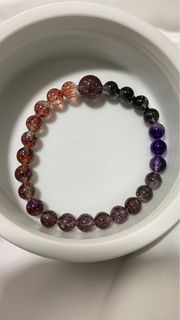 老礦 清晶Super seven 超七 超級7 紅超七 黑超七 7mm+ 主珠11mm 手圍 19cm左右64229340232067110