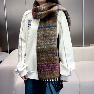 經典大土星馬海毛圍巾 vivienne westwood西太后土星 英國時裝設計_bU6Vw64229341070594110