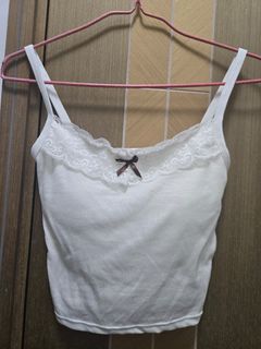 白色蕾絲吊帶背心連杯墊 white lace top64229975646721110