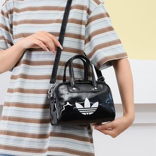 🌟品質保障🌟Adidas 阿迪達斯三葉草迷你手拎包斜挎包女子亮面時尚百搭通勤包戶外運動便攜小挎包手機包零錢包手提單肩包64222193624706110