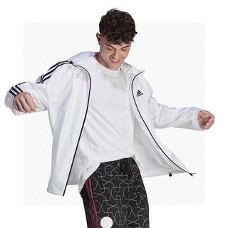 Adidas 網遮陽外套男士運動服皮膚衣防風衣連帽夾克防曬服外套寬鬆版型oversize中性風格寬鬆百搭 防風 風衣 開衫 外褸 Jacket 風褸 64225601004417110
