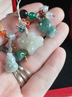 天然緬甸A貨翡翠KT/飛馬/葫蘆手機掛件64224420231426110