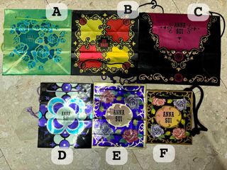 絕版Anna Sui 禮品袋6款 A 至 E 款每個$20,F款$1564226448178435110