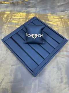 🌟Quality Assurance🌟APM Monaco Navy Blue Heart Adjustable Bracelet64232720281987110