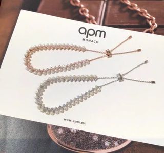 💎誠信賣家💎APM Monaco 線條珍珠手鍊女64233028567041110