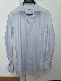 Ascot Chang Shirt with Made in Italy Tessitura Monti Fabric 男士淺藍色條紋襯衫64224864594307110