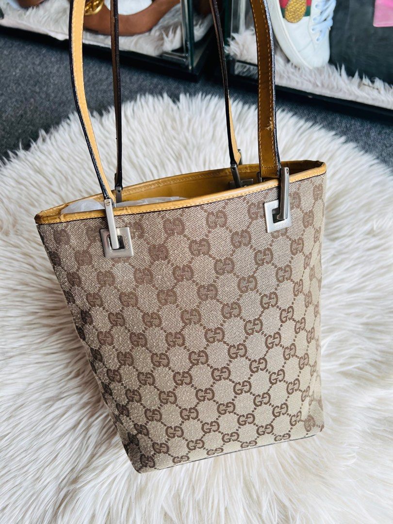 Authentic Gucci GG Canvas Mini Tote Bag (Category: Luxury Bags & Wallets) located in Dumaguete. Submitted by lovebags.ph (Listing ID 1399312692, Image 3). Description: Excellent used condition.