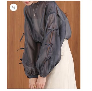 日本🇯🇵BAB 日系透視感蝴蝶結上衣64229674292867110