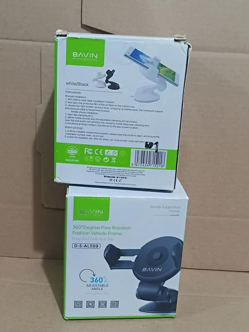 BAVIN Car Mount Phone Holder with Adjustable Viewing and Secure Attachment (Category: Mounts & Holders) located in Manila. Submitted by mxrx_ (Listing ID 1399305829, Image 2). Description: .