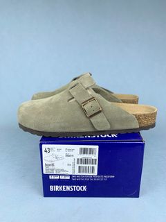 Birkenstock Boston BS 波士頓系列一腳蹬系列包頭拖鞋 灰褐色64231048256897110