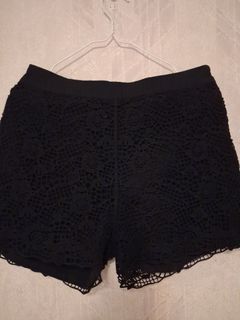 黑色鉤針短褲64230684873985110