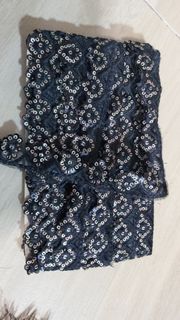 黑色亮片蕾絲邊64233214858883110