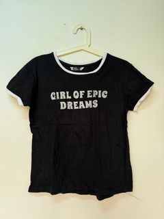 黑色配白色邊飾T恤64223197550467110