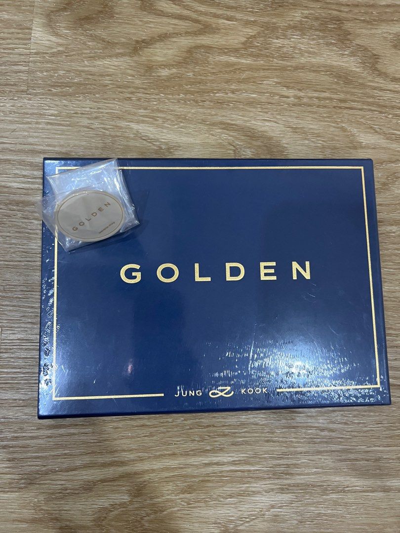 BTS Sealed Jungkook Golden with POB (Category: K-Wave Merchandise) located in Cainta. Submitted by ac.decluttering (Listing ID 1399288668, Image 1). Description: BTS Sealed Jungkook Golden with POB - sealed - rfs: extra, decluttering cause i need space and funds 🥺.