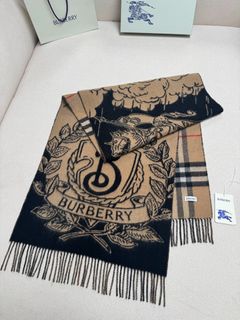 Burberry 博柏利兩端有流蘇設計羊絨絨線圍巾女款沙色64225816641281110