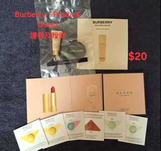 Burberry, Prada, Gucci, Estee Lauder Makeup Samples64223852362370110