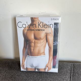 Calvin Klein 3-Pack Underwear Cotton Stretch Trunks for Men 男裝名牌 ck 底褲64229143427586110