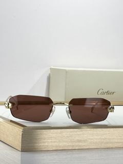 Cartier 金色太陽眼鏡64221776567170110
