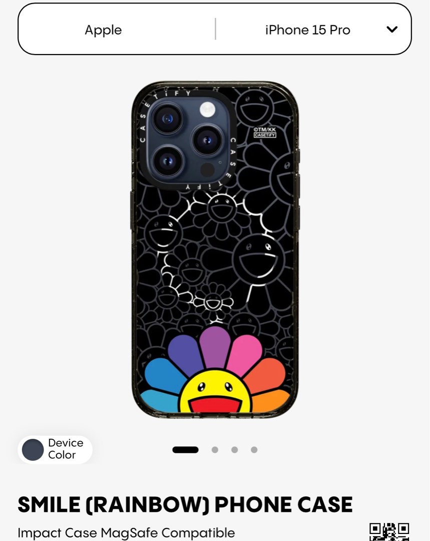 CASETiFY × 村上隆 iPhone15pro Casetify 村上隆Takashi Murakmi Smile Rainbow iPhone 15 Pro Case