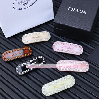 名人風格 Prada 女人髮夾 1/件 女裝亞克力字母髮夾 多色 @celefashion 頭飾 禮盒裝 多款 gift 禮物64227220349571110