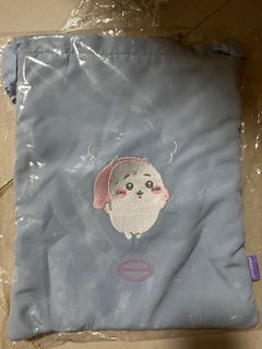 Chiikawa 吉伊卡哇藍色毛巾料布袋64233370105986110