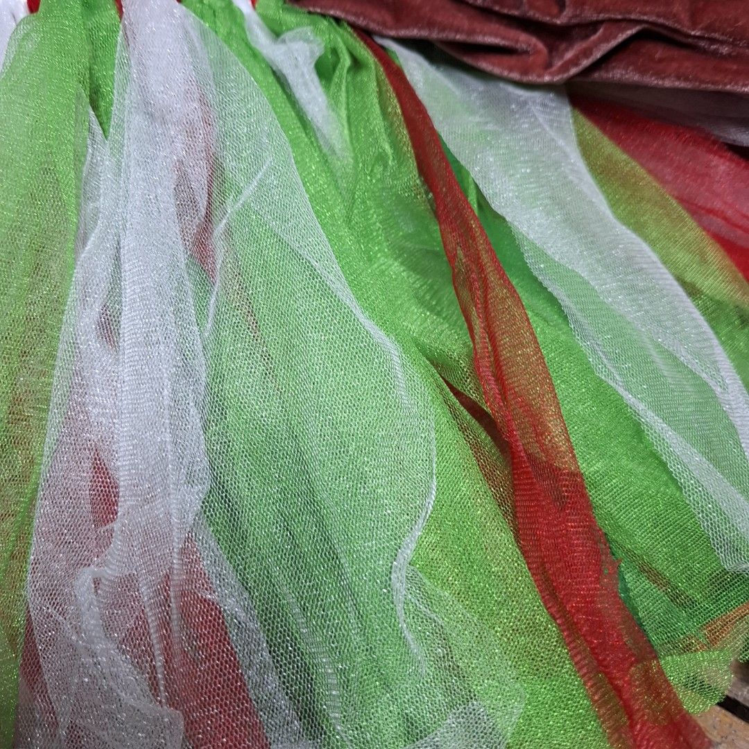 Red White Green Christmas Skirt For Kids (Category: Babies & Kids Fashion) located in Pasig City. Submitted by maeingo (Listing ID 1399400826, Image 3). Description: 🎄 Length: 27' cm Waist: 72' cm Deets: this is for kids only, 5-8 yrs old estimated, can be adjust on the waist 𐙚 This item is negotiable but no lowbailing 𐙚 Loc: Pasig City 𐙚 MOP: cashg 𐙚 MOD: J&T, Lalamove.