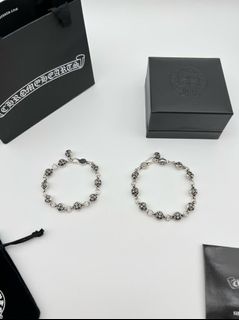 🌟品質保障🌟Chrome Hearts 克羅心圓珠十字花手鍊64221778439425110
