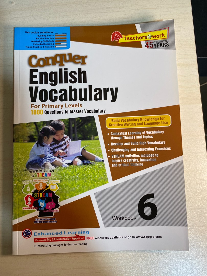 Conquer English Vocabulary Workbook 6, Hobbies & Toys, Books ...