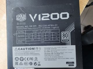 CoolerMaster RS.-C00-AFBA-G1 V1200 Platinum 1200W Power Supply (For Parts)64223017513859110