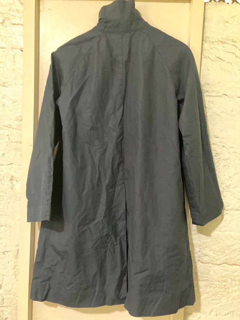 COS Trench coat (Category: Coats, Jackets and Outerwear) located in Makati City. Submitted by rubyaltiche (Listing ID 1399305585, Image 2). Description: COS Trench coat Navy blue Size 36 on tag In good condition.