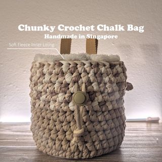 Crochet Chalk Bag Bouldering, Climbing, Sports Equipment, Other