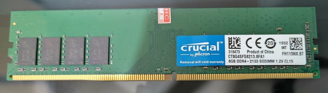 Crucial 8GB DDR4-2133 Memory64227742729602110
