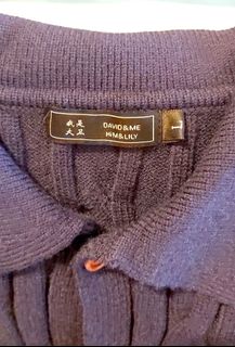 DAVID&ME HIM&LILY 針織開襟衫 L 碼64226230102531110