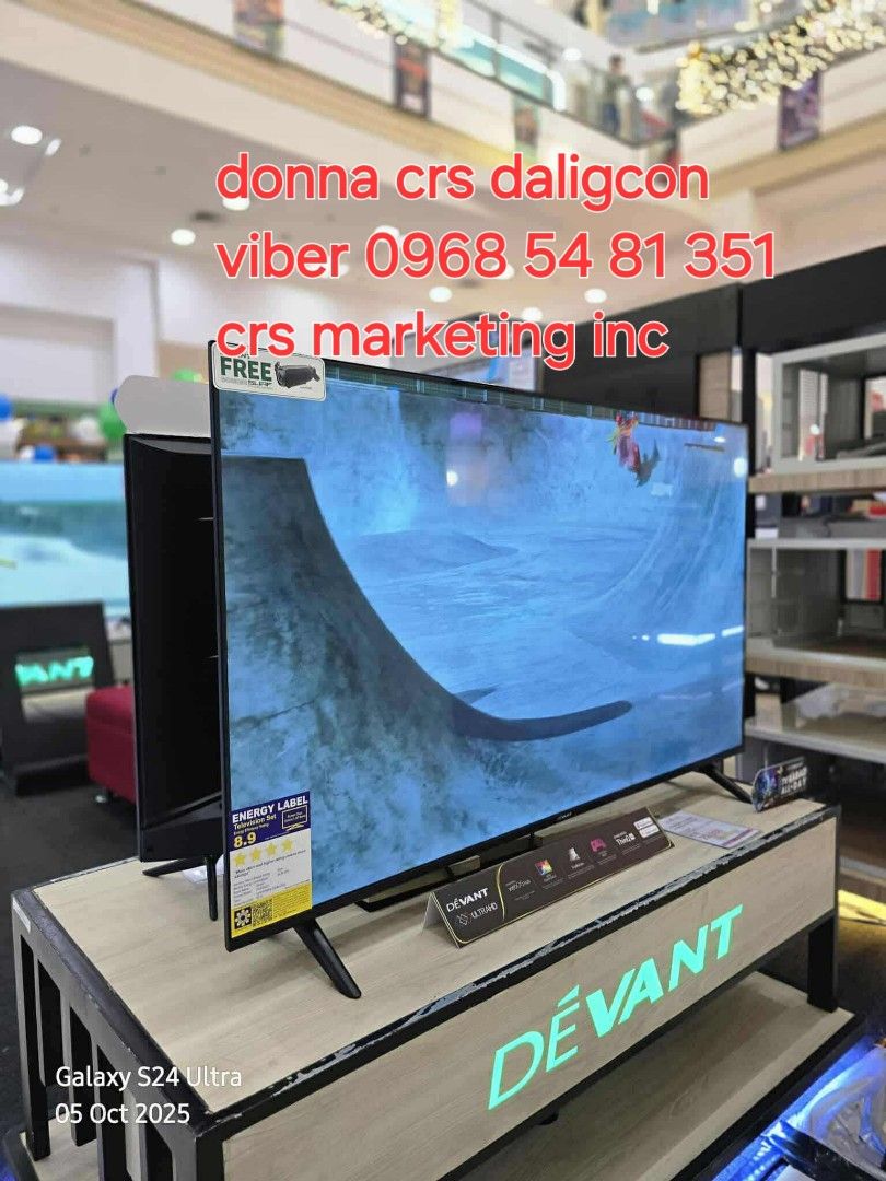 Devant smart tv (Category: TV) located in Manila. Submitted by donnasagao03665 (Listing ID 1399394880, Image 1). Description: 🟨 DEVANT SMART TV 32STW101 43STW101 43UHD205 65UHD205 75UHD205 55UHW201 85UHW201 98UHW201 🟨 📍SMART WEB OS TV (NEW MODEL) 32STW101 - 9,000 43STW101 - 13,600 📍UHD/4K SMART DIGITAL TV W/ HDR 43UHD205 - 15,300 65UHD205 - 29,900 FREE SOUNDBAR 📍UHD 4K SMART WEB OS TV 55UHW201 NEW MODEL - 19,900 FREE SOUNDBAR 85UHW201 NEW MO