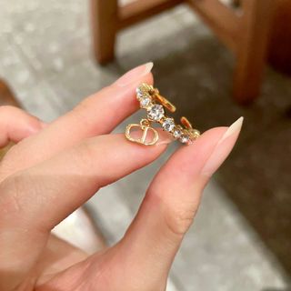 Dior 迪奧滿鑽系列造型 CD 字母戒指64230164119811110