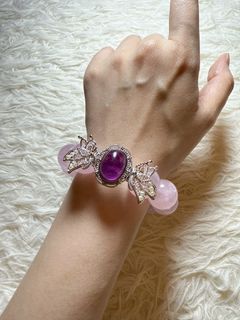 果凍抹粉水晶diy水晶手串     18mm64232218754433110