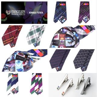 🐧Evangelion Directed by Radio EVA x Konaka Futara Tie, Tie Clip (Unisex) ✈️ Japan Proxy Purchase/Proxy Bidding 🐧 Dragon Shop64228428328451110