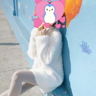 Fluffy long white sweater knitted dress high neck turtle neck 樽領白色長身冷衫 高領口長款毛衣 可作連身裙 針織毛毛裙64231699278850110