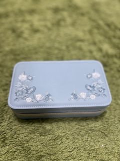 Francfranc藍色刺繡首飾盒💍✨64230840800130110