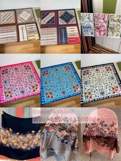 GG women silk scarf cashmere 女裝真絲 絲絨 印花絲巾 圍巾 頸巾 方巾 多款 禮盒裝 禮物 @celefashion gift64230164711170110